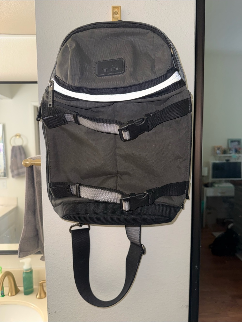 Tumi Black and White Men’s Sling Belt Bag